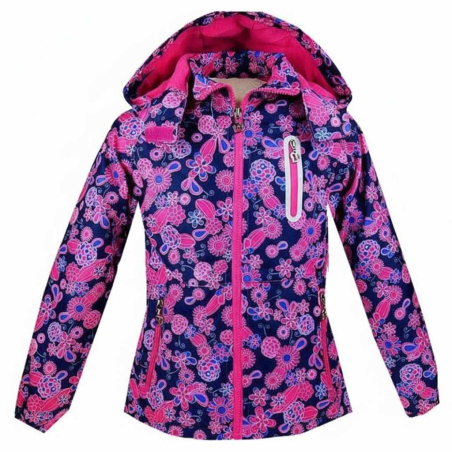 Dětská dívčí šusťáková bunda s fleecem | Nepromokavá na jaro a podzim