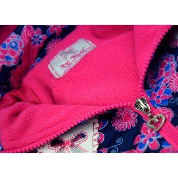 Dětská dívčí šusťáková bunda s fleecem | Nepromokavá na jaro a podzim