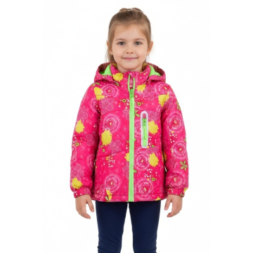 Dětská dívčí šusťáková bunda s fleecem | Nepromokavá na jaro a podzim