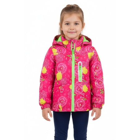 Dětská dívčí šusťáková bunda s fleecem | Nepromokavá na jaro a podzim