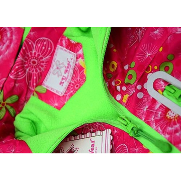 Dětská dívčí šusťáková bunda s fleecem | Nepromokavá na jaro a podzim