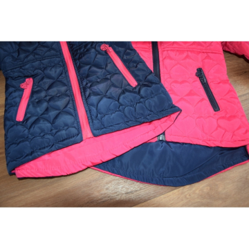 Dívčí prošívaná přechodová bunda | Srdíčkový vzor | Jaro/Podzim