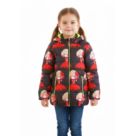 Dívčí prošívaná bunda s kapucí | Jarní a podzimní kabátek