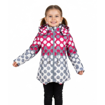 Dívčí prošívaná šusťáková bunda s kapucí | na jaro/podzim