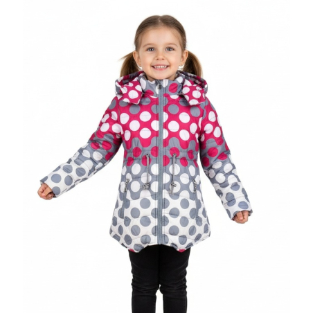 Dívčí prošívaná šusťáková bunda s kapucí | na jaro/podzim