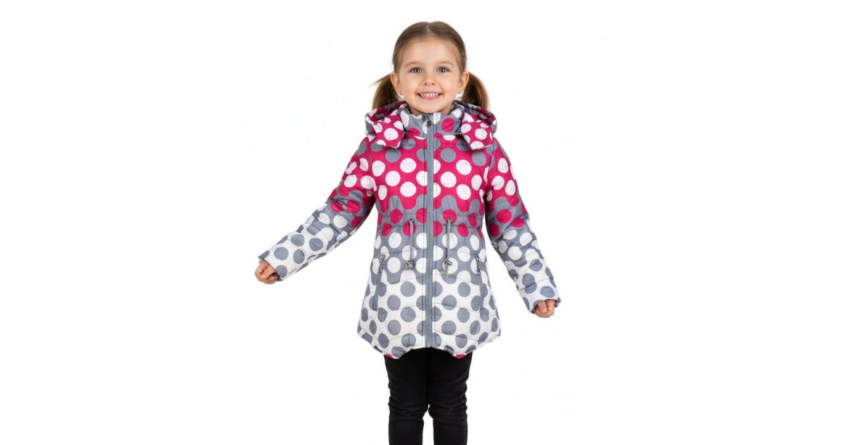 Dívčí prošívaná šusťáková bunda s kapucí | na jaro/podzim