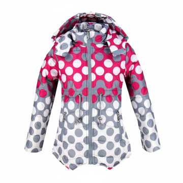 Dívčí prošívaná šusťáková bunda s kapucí | na jaro/podzim