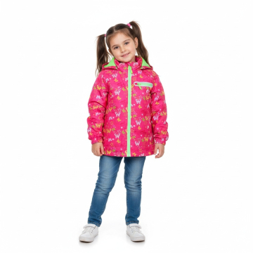 Dětská dívčí šusťáková bunda s fleecem | Nepromokavá na jaro a podzim