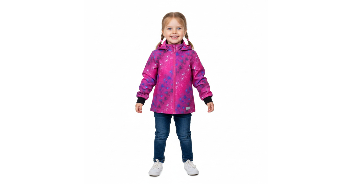 Dívčí softshellová bunda | Nepromokavá, prodyšná, s kapucí