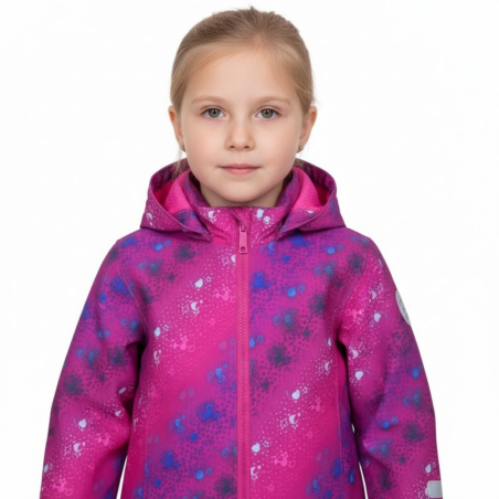 Dívčí softshellová bunda | Nepromokavá, prodyšná, s kapucí