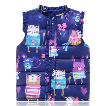 Dívčí zateplená vesta vestička - zvířátka