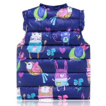 Dívčí zateplená vesta vestička - zvířátka