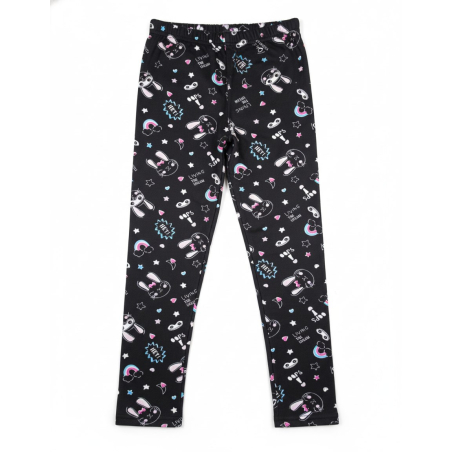 Dívčí zateplené legíny s kožíškem | Bambusové termo legíny