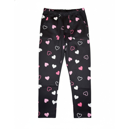 Dívčí zateplené legíny s kožíškem | Bambusové termo legíny