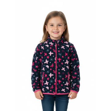 Mikina fleecová bez kapuce s motýlky Moderní vzhled