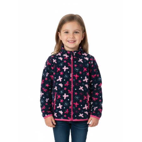 Mikina fleecová bez kapuce s motýlky Moderní vzhled