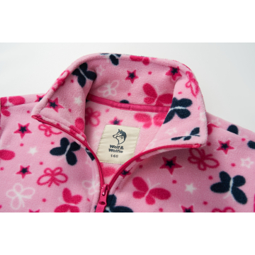 Mikina fleecová bez kapuce s motýlky Moderní vzhled