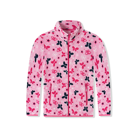 Mikina fleecová bez kapuce s motýlky Moderní vzhled