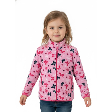 Mikina fleecová bez kapuce s motýlky Moderní vzhled