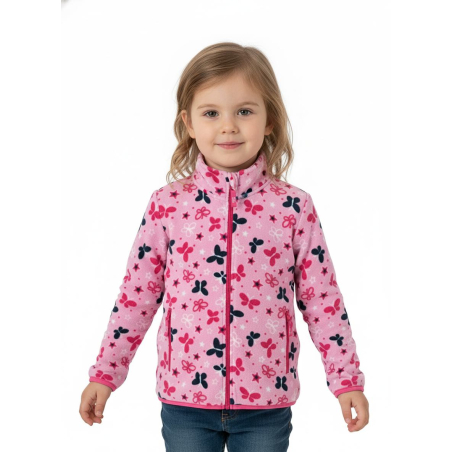 Mikina fleecová bez kapuce s motýlky Moderní vzhled