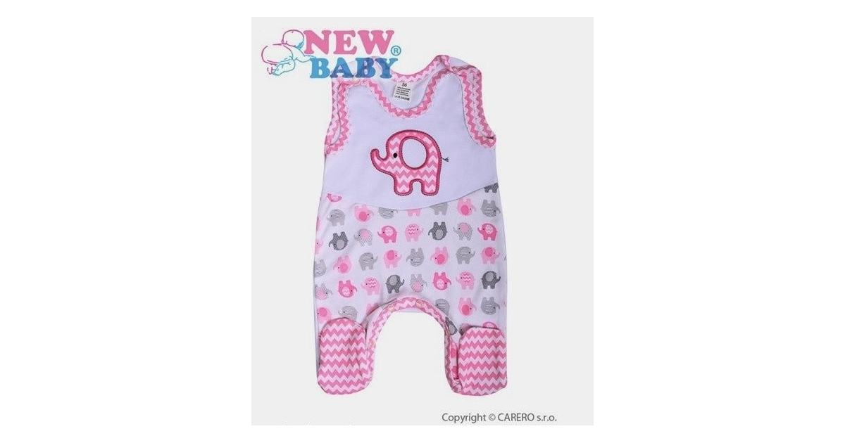Kojenecké bavlněné dupačky New Baby Sloník