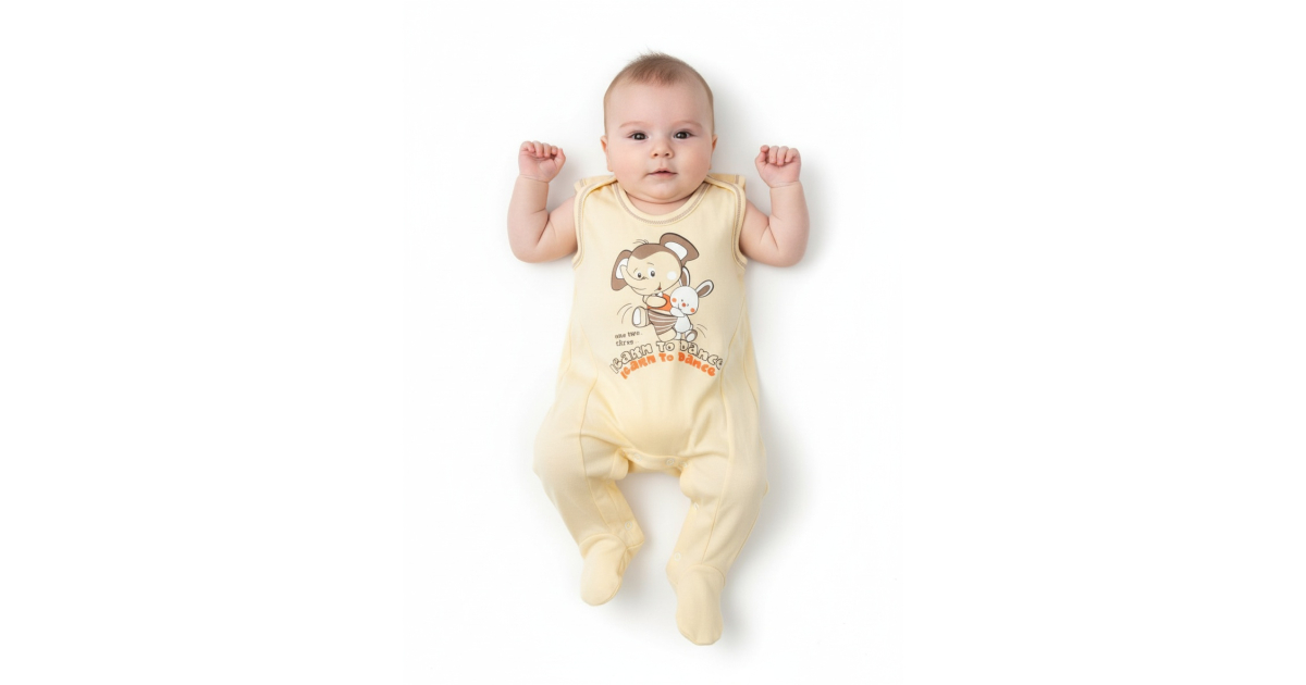 Kojenecké bavlněné dupačky - sloník