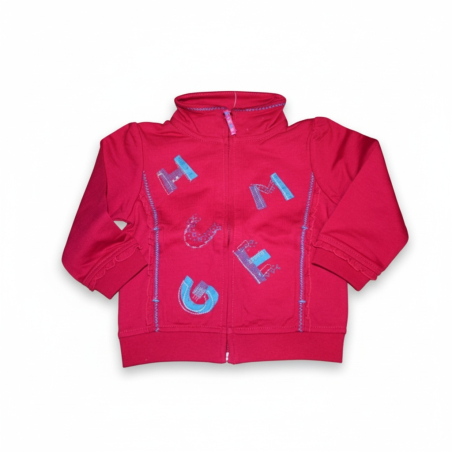 Kojenecká tepláková souprava Wolf - tm. růžová