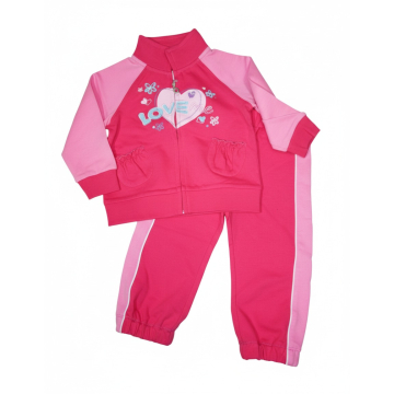 Kojenecká tepláková souprava Wolf -srdíčková