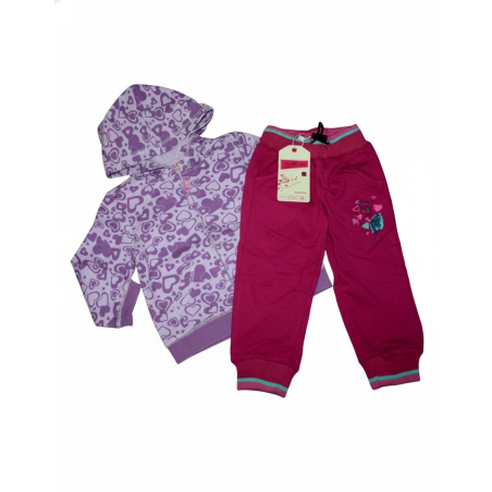 Kojenecká tepláková souprava - srdíčková Wolf