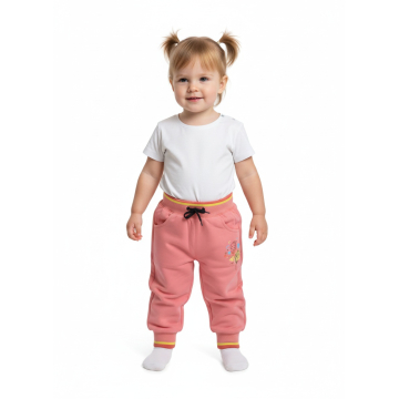 Dívčí tepláky Kugo víla - lososová